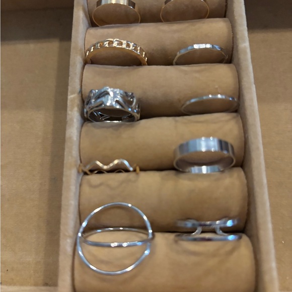 NEW Set of 10 Gold and Silver Rings - Picture 1 of 3